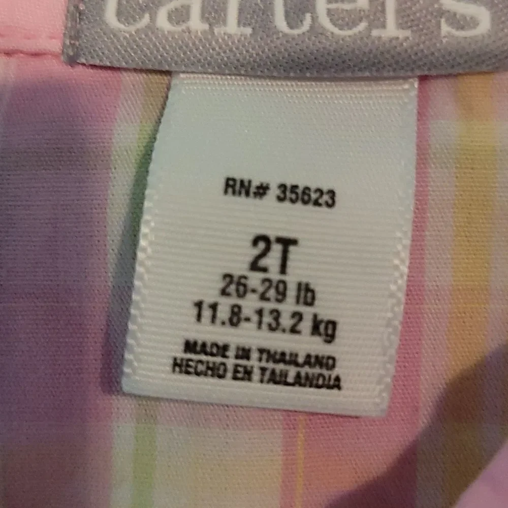 Carter's tie front 2T pink blouse/top